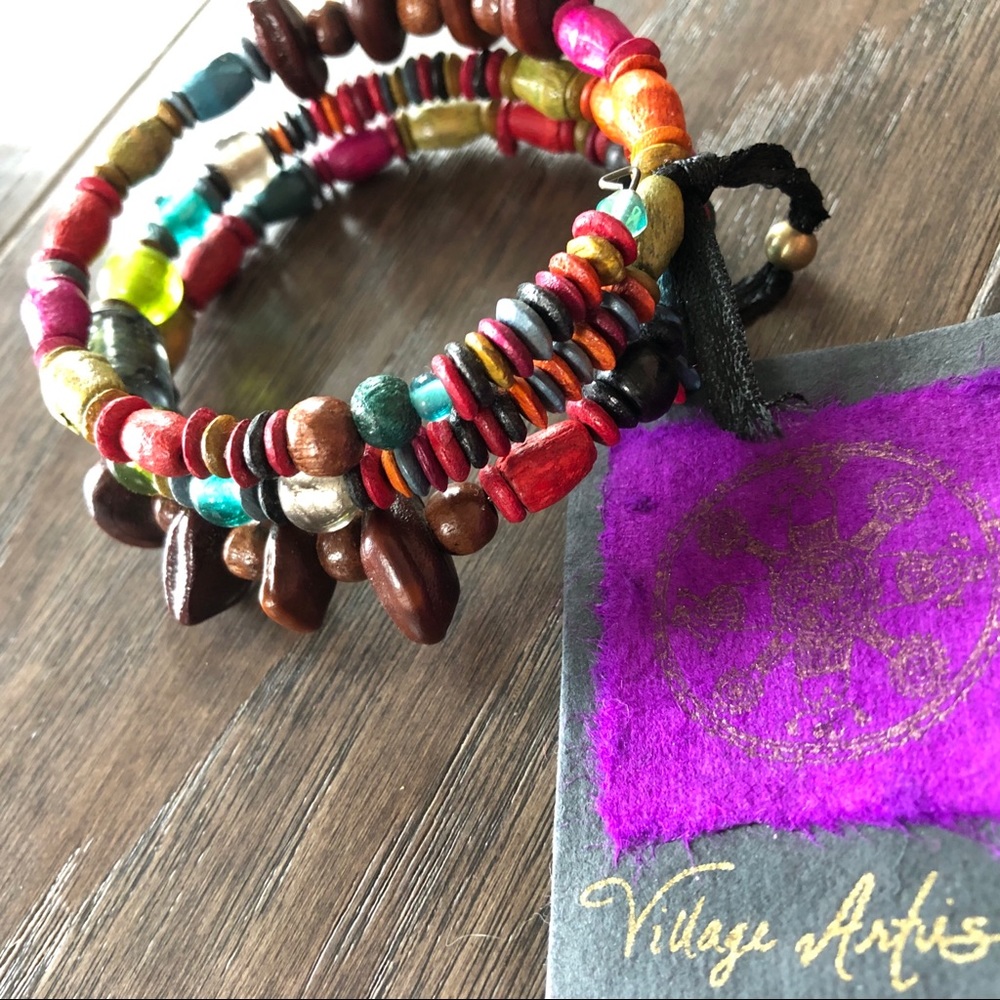 Village Artisan | Beaded Coil Bracelet